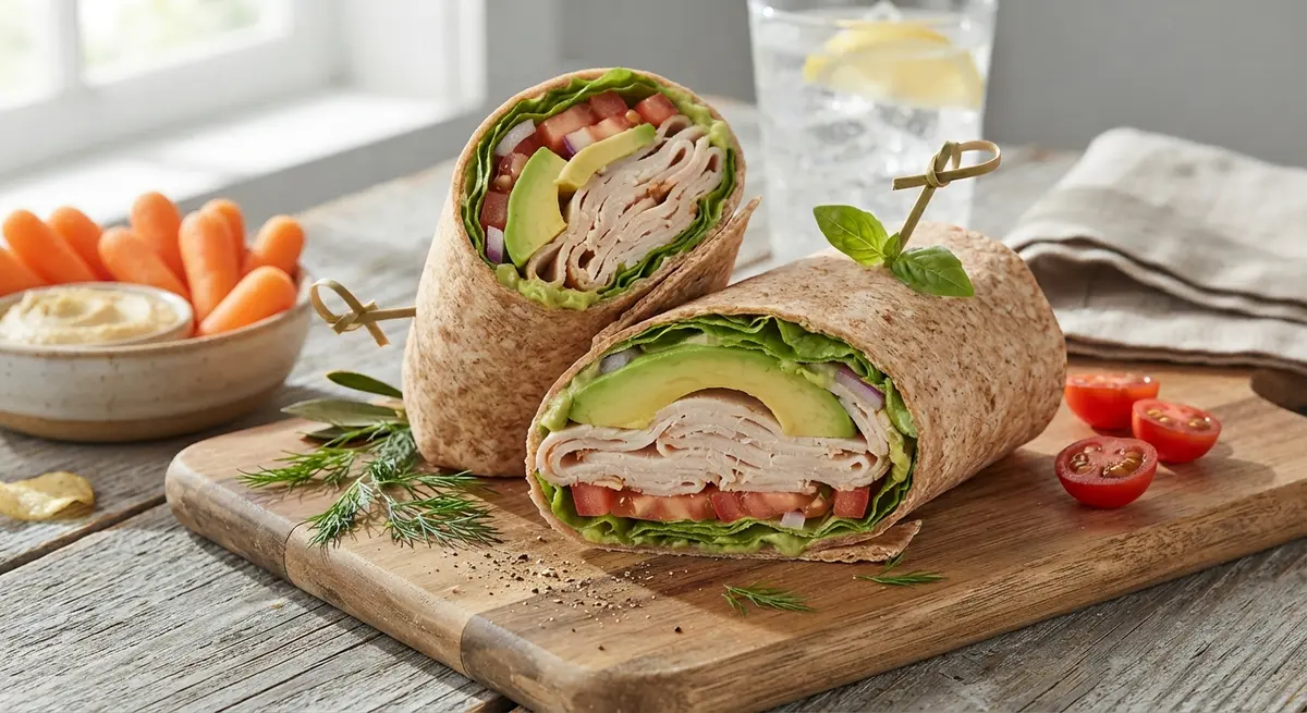 Turkey Avocado Wrap + Baby Carrots